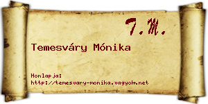 Temesváry Mónika névjegykártya
